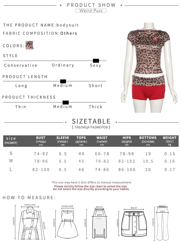 Leopard 2 Piece Set Shorts + Crop Top