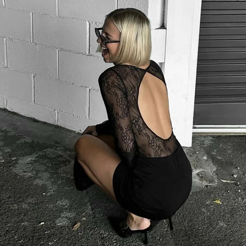 Nova Lace See Through Party Dress