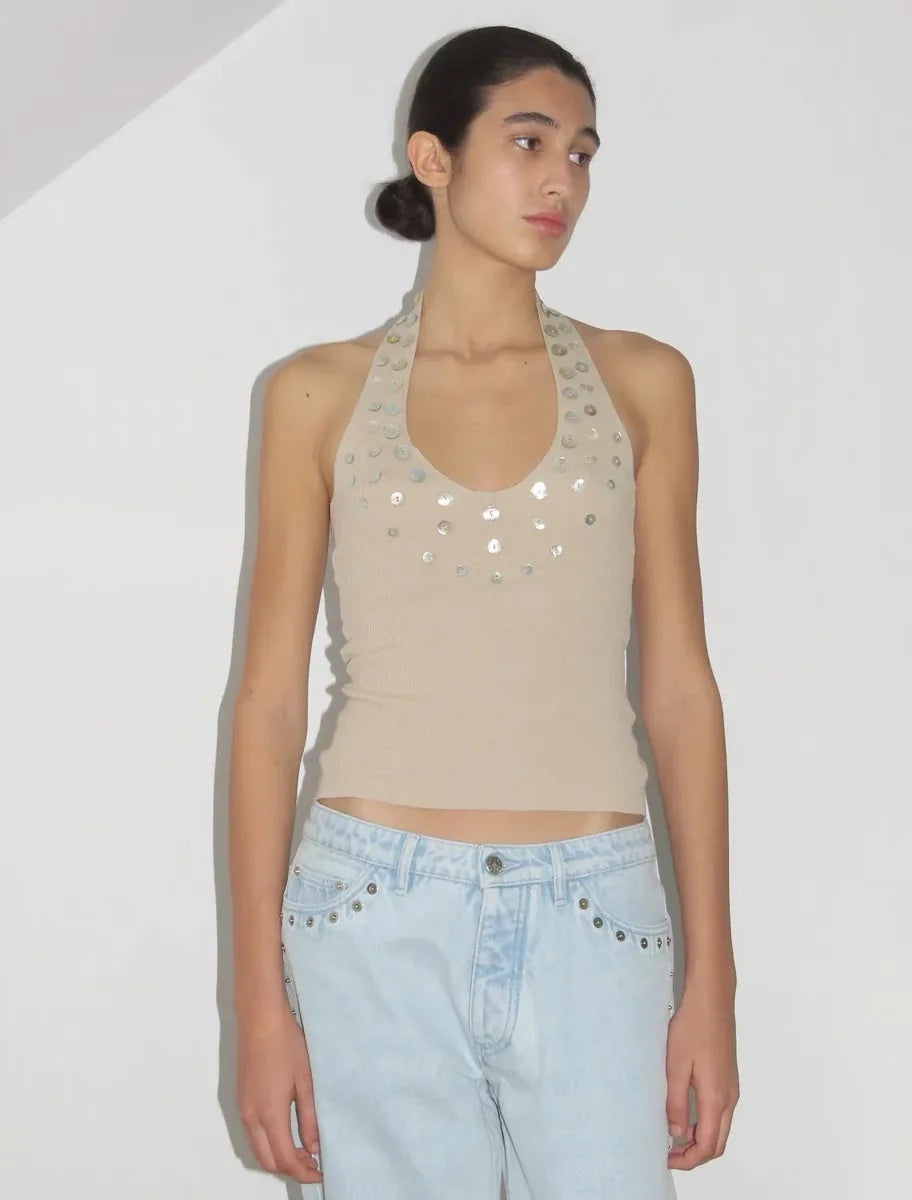 paloma Spain fritillaria sequin top