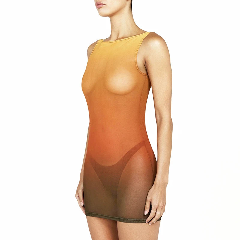 Farley Y2K Gradient Beach Club Dress