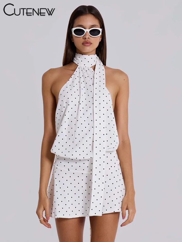 Dotty Print Mini Dress