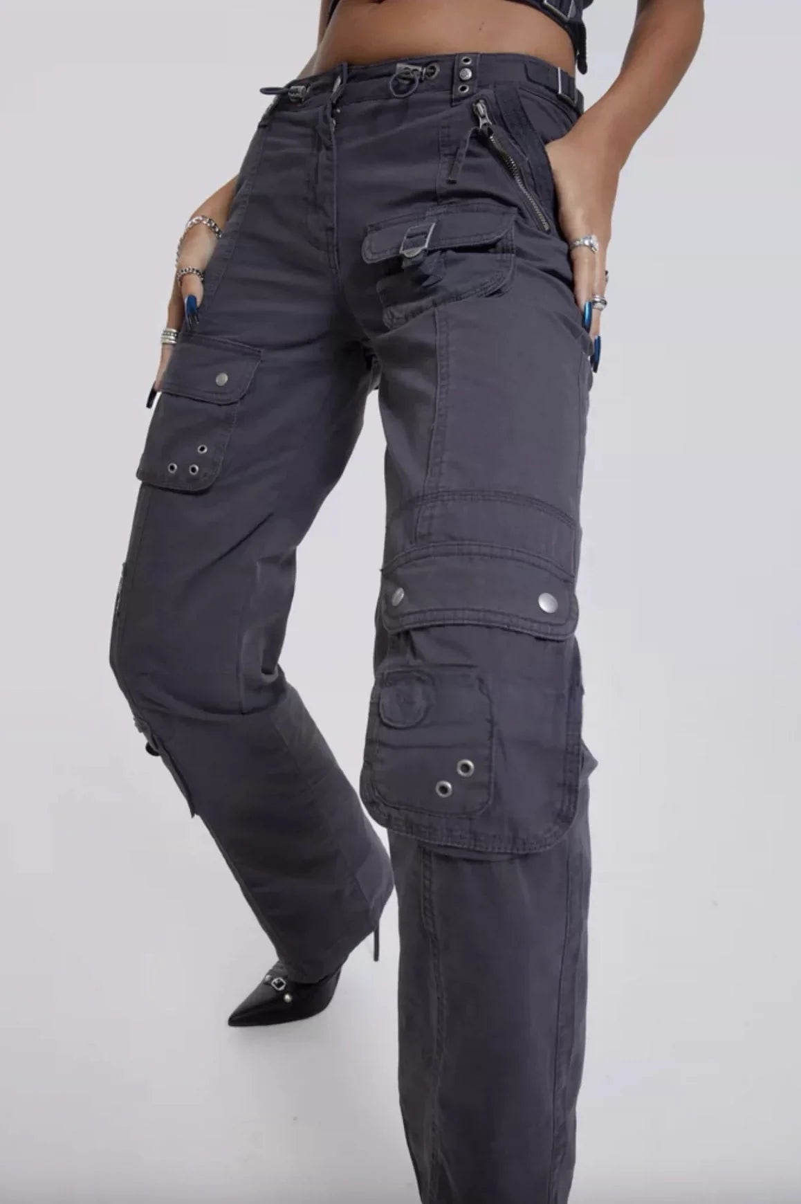 Jaded london functional pocket low-rise pants