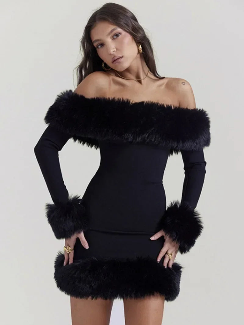 Rose Bay Faux Fur Dress